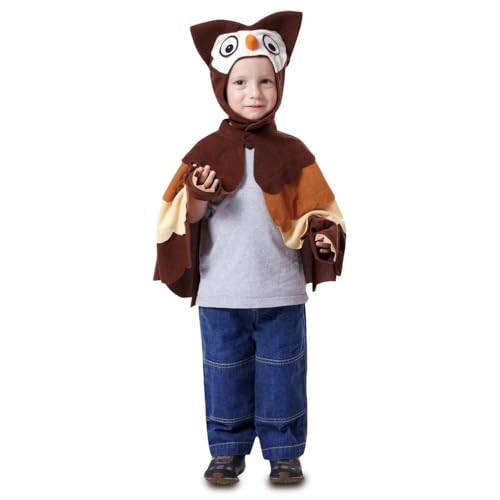 My Other Me Unisex-Eule-Kostüm mit Umhang, Handschuhen und Hut in Beige und Braun, für Kinder, Größe 1–2 Jahre. Lassen Sie Ihrer Fantasie freien Lauf mit diesem charmanten Herbstoutfit von My Other Me