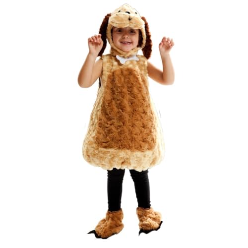 My Other Me Unisex-Hundekostüm für Babys, braun, mit Mütze, Kleid und Fußsack, Größe 12-24 Monate, perfekt für zärtliche Spielmomente von My Other Me