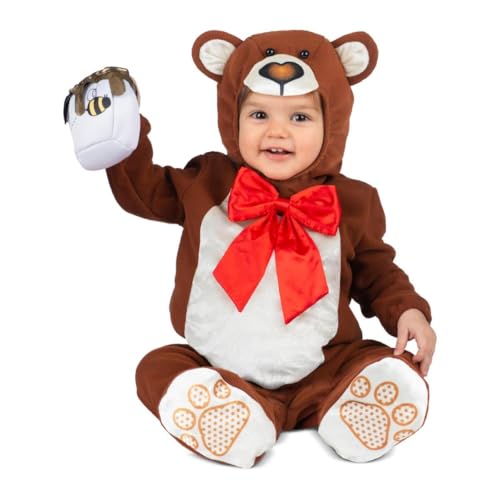 My Other Me Unisex-Kostüm Bär, braun, mit Mütze, Schleife, Body, Honigglas und Söckchen, Größe 24-36 Monate, Ihr Baby, der zarteste Bär von allen. My Other Me Unisex-Kostüm Bär, braun, mit Mütze, Schleife, Body, Honigglas und Söckchen, Größe 24-36 Monate, Ihr Baby, der zarteste Bär von allen. von My Other Me