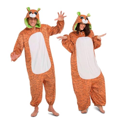 My Other Me Unisex-Kostüm Tiger, weiß und orange, mit Kapuze, für Erwachsene, Größe XS. Ein wilder Touch für Ihre lustigsten Partys von My Other Me
