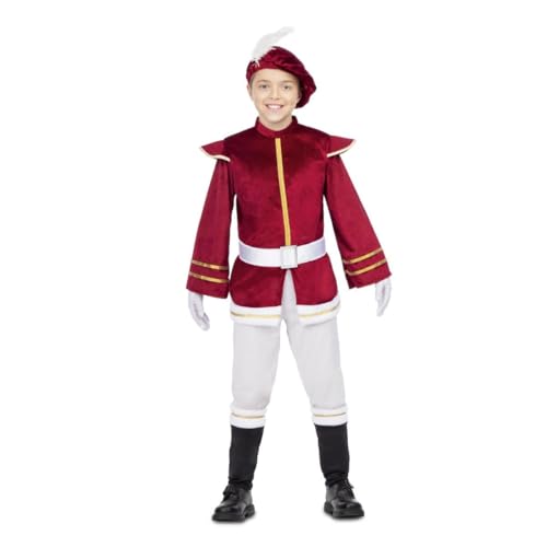 My Other Me Unisex-Kostüm für Kinder, rot und weiß, mit Mütze, Kasack, Gürtel und Gamaschen, Größe 7-9 Jahre. Perfekt, um jeder Feier einen echten Touch zu verleihen von My Other Me