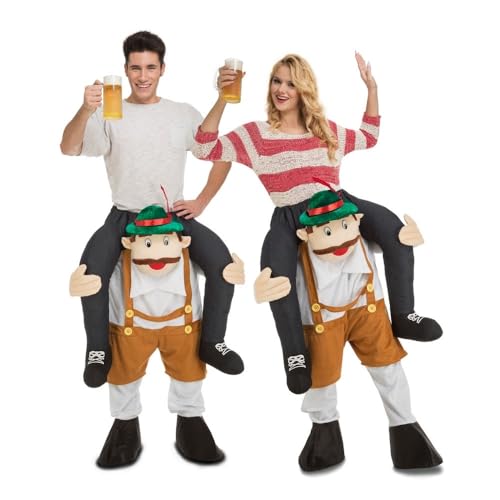 My Other Me - Unisex Oktoberfest-Kostüm mit Hose in Braun und Weiß für Erwachsene Einheitsgröße (XS-XL) Bringen Sie den deutschen Spaß auf die Party. von My Other Me