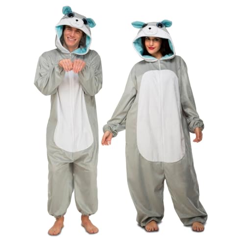 My Other Me Unisex-Pyjama-Kostüm Wolf mit Kapuze, weiß und grau, für Erwachsene, Größe XS. Perfekt für eine unvergessliche Pyjama-Party My Other Me Unisex-Pyjama-Kostüm Wolf mit Kapuze, weiß und grau, für Erwachsene, Größe XS. Perfekt für eine unvergessliche Pyjama-Party von My Other Me