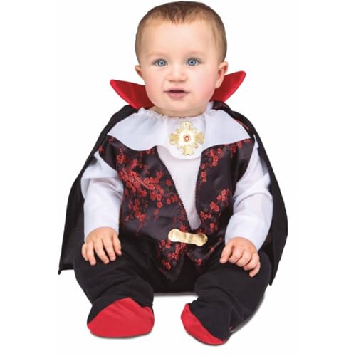 My Other Me Vampir-Kostüm für Kinder, mit Overall und Umhang in Schwarz und Rot, Größe 7-12 Monate. Perfekt für einen Halloween-Abend voller Geheimnis und Spaß My Other Me Vampir-Kostüm für Kinder, mit Overall und Umhang in Schwarz und Rot, Größe 7-12 Monate. Perfekt für einen Halloween-Abend voller Geheimnis und Spaß von My Other Me