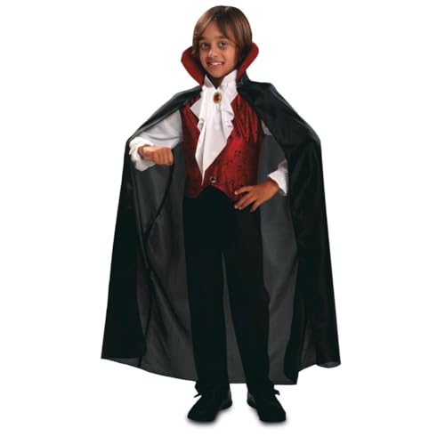 My Other Me Vampir-Kostüm für Kinder mit Weste mit Hemd, Hose und Umhang in Schwarz und Rot, Größe 3-4 Jahre. Beeindrucken Sie an Halloween mit einem gruseligen Look von My Other Me