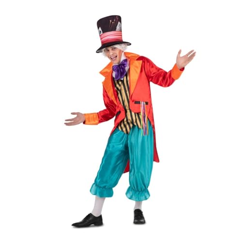 My Other Me Verrückter Hutmacher-Kostüm für Herren, Größe XL, inklusive Hut, Kragen mit Fliege, Jacke mit Weste und Hose, bunt und exzentrisch, ideal zum Auffallen. My Other Me Verrückter Hutmacher-Kostüm für Herren, Größe XL, inklusive Hut, Kragen mit Fliege, Jacke mit Weste und Hose, bunt und exzentrisch, ideal zum Auffallen. von My Other Me
