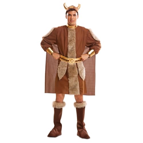 My Other Me Viking-Kostüm für Herren, braun, mit Umhang, Gürtel, Stiefelstulpen und Helm, Größe XXL, entfesseln Sie Ihren Kriegergeist auf jeder Party My Other Me Viking-Kostüm für Herren, braun, mit Umhang, Gürtel, Stiefelstulpen und Helm, Größe XXL, entfesseln Sie Ihren Kriegergeist auf jeder Party von My Other Me