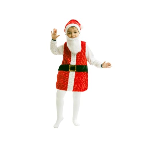 My Other Me Weihnachtsmann-Kostüm für Babys, Unisex, weiß und rot, mit Mütze, Kleid und Bart, Größe 12-24 Monate. Verleihen Sie diesen Weihnachtsfeiern einen magischen Touch von My Other Me