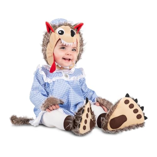 My Other Me Wolf-Kostüm für Babys, Unisex, mit Kleid, Mütze und Söckchen, in Blau und Braun, Größe 7-12 Monate. Perfekt, um schöne Erinnerungen an Halloween zu schaffen von My Other Me