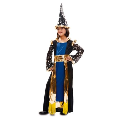 My Other Me Zauber-Kostüm für Mädchen mit Mütze, Kleid und Gürtel in Blau und Schwarz, Größe 10 – 12 Jahre. Strahlt mit Ihren hellsten Zaubersprüchen auf von My Other Me