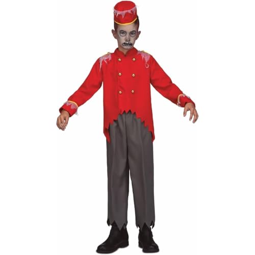 My Other Me Zombie Kostüm für Kinder, mit Mütze, Jacke und Hose, rot, Größe 7-9 Jahre, perfekt für einen gruseligen Halloween-Abend von My Other Me