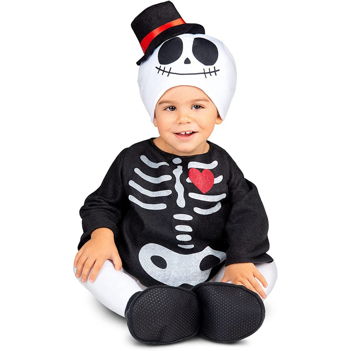 Verkleidung für Babys My Other Me 12-24 Monate Skelett Schwarz (3 Stücke) von My Other Me