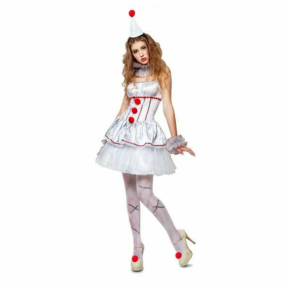 Verkleidung für Erwachsene My Other Me geheimnisvolle Frau Clownin (4 Stücke) von My Other Me