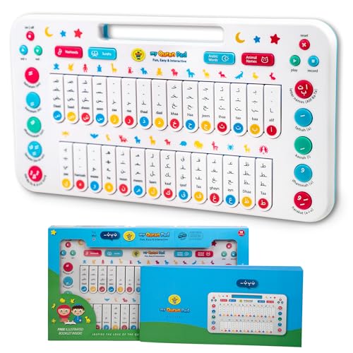Kinder Spielzeug ab 2 Jahren – Interaktive My Quran Pad Lernspiele, um das arabische Alphabet mit täglichen Wörtern, Tieren und mehr zu Lernen – Kleinkindspielzeug von My Salah Mat. Kinder Spielzeug ab 2 Jahren – Interaktive My Quran Pad Lernspiele, um das arabische Alphabet mit täglichen Wörtern, Tieren und mehr zu Lernen – Kleinkindspielzeug von My Salah Mat. von My Salah Mat