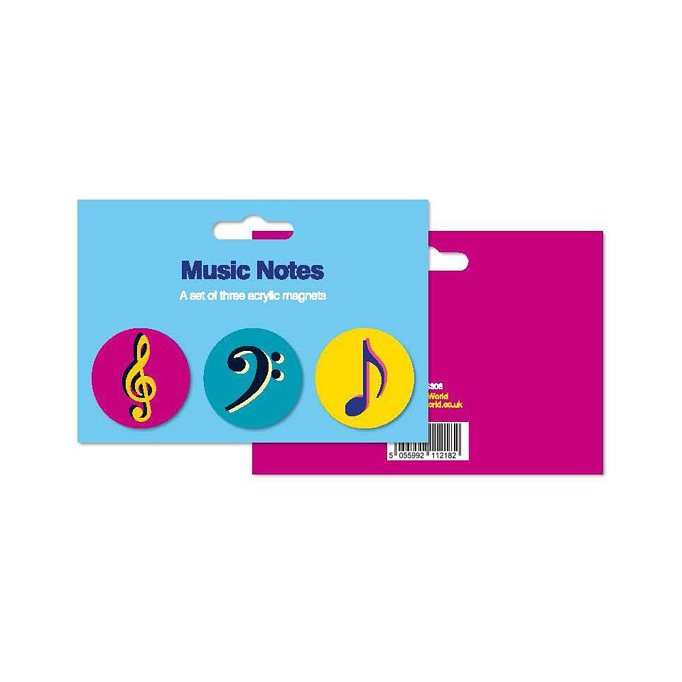 My World Set of 3 Magnets - Music Notes Dekomagnet von My World