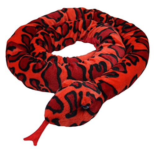 My-goodbuy24 XXL Schlange super weich 254 cm Plüschtier Kuscheltier Stofftier Plüsch Boa Cobra Python Anakonda Spielzeug auch als Zugluftstopper geeignet - Rot von My-goodbuy24