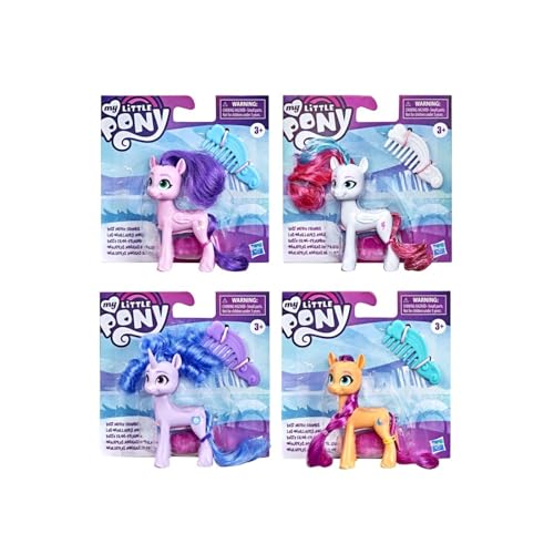 My Little Pony F26125L4 Best Movie Friends F2612 Pack of 3 Mini Dolls + Accessory - 8 cm - Izzy Moonbow + Sunny Starscout + Princess Petals von My Little Pony