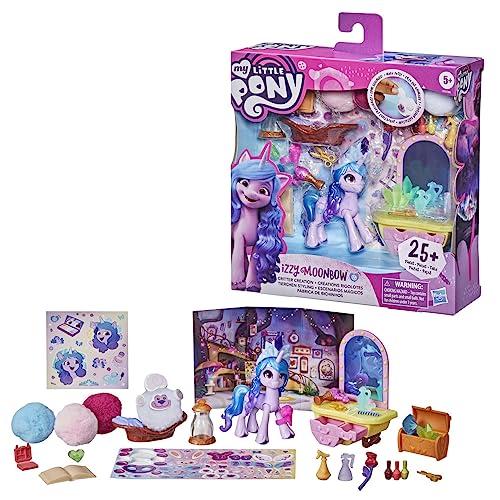 My Little Pony: A New Generation Tierchen Styling Izzy Moonbow – Storyszenen-Spielzeug mit 25 Accessoires und einem lilafarbenen Pony (7,5 cm) von My Little Pony