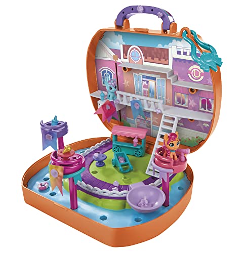 My Little Pony Mini World Magic Compact Creation Maretime Bay Spielzeug – Tragbares Spielset mit Sunny Starscout Pony für Kinder ab 5 Jahren, Mehrfarbig, F5248, 5.1 x 20.3 x 16.5 cm von My Little Pony