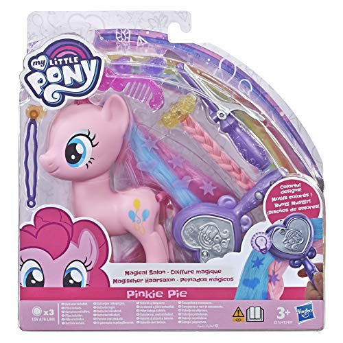 My Little Pony Spielzeug Magischer Haarsalon Pinkie Pie - 15 cm großes Haarstyling Pony mit Zubehör, Kinder ab 3 Jahren von My Little Pony