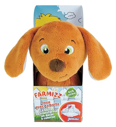 Jemini - FARMIZZ - Spielzeug - Plüsch für Kinder - Plüschtier - Kuscheltier - Ausmalen - Geschenkidee - Weich - Bauernhoftiere - Hund von My sweety pop