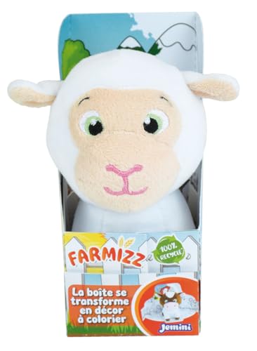 Jemini - FARMIZZ - Spielzeug - Plüschtier für Kinder - Kuscheltier - Kuscheltier - Ausmalen - Geschenkidee - weich - Bauernhoftiere - Schaf von My sweety pop