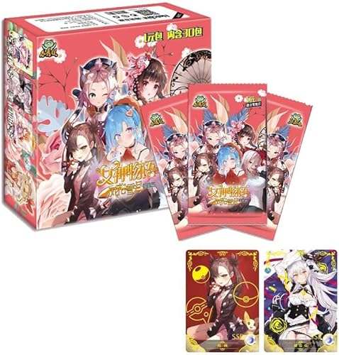 Waifu Card Goddess Story TCG CCG Booster Box Game Anime Girls Trading Card Booster Lucky Beauty Goddess Cards Goddess Tale Cherish-Serie (NS1-6) von MyOuch