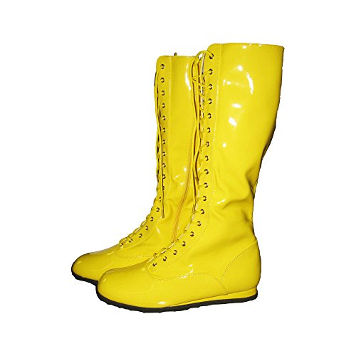 Gelbe Wrestling-Kostüm-Stiefel für Erwachsene , Gelb, 15-05-00-03ad von MyPartyShirt
