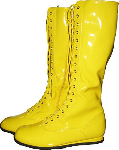 Gelbe Wrestling-Kostüm-Stiefel für Erwachsene , Gelb, 15-09-03-02ad von MyPartyShirt