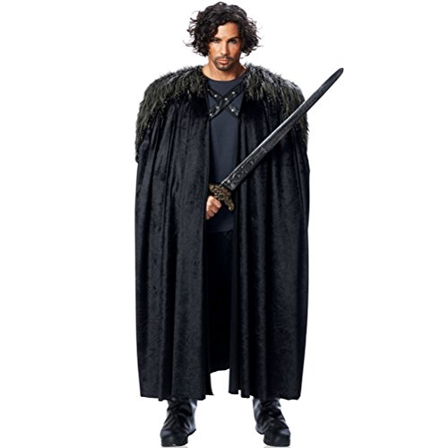 Wächter Kunstfellumhang von Game of Thrones, Jon Snow, Sam Tarly, schwarz, 55-05-00-03 von MyPartyShirt