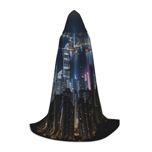 MyPiky Aerial Night Of View Hong Kong Print Unisex Hooded Comfortable Cloak Gothic Halloween Cosplay Carnival Vampire Themes MyPiky Aerial Night Of View Hong Kong Print Unisex Hooded Comfortable Cloak Gothic Halloween Cosplay Carnival Vampire Themes von MyPiky