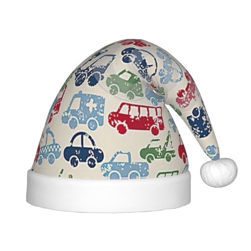 MyPiky Auto Bedruckte Weihnachtsmütze, Weihnachtsmannmütze für Kinder und Jungen, Mädchen, Weihnachtsmannmütze für Kinder, Weihnachtsgeschenke, Weihnachten MyPiky Auto Bedruckte Weihnachtsmütze, Weihnachtsmannmütze für Kinder und Jungen, Mädchen, Weihnachtsmannmütze für Kinder, Weihnachtsgeschenke, Weihnachten von MyPiky