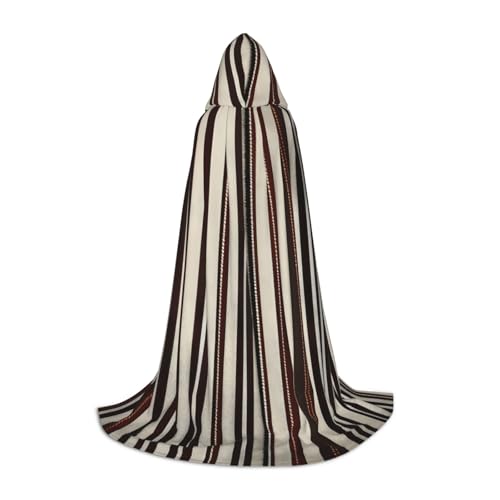 MyPiky Brauner gestreifter Unisex-Kapuzenumhang, bequem, Gothic, Halloween, Cosplay, Karneval, Vampir-Themen MyPiky Brauner gestreifter Unisex-Kapuzenumhang, bequem, Gothic, Halloween, Cosplay, Karneval, Vampir-Themen von MyPiky