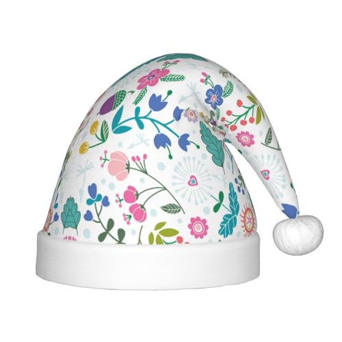 MyPiky Bunte Weihnachtsmützen mit Blumendruck für Kinder und Jungen Mädchen Weihnachtsmannmütze für Kinder Weihnachtsgeschenke MyPiky Bunte Weihnachtsmützen mit Blumendruck für Kinder und Jungen Mädchen Weihnachtsmannmütze für Kinder Weihnachtsgeschenke von MyPiky