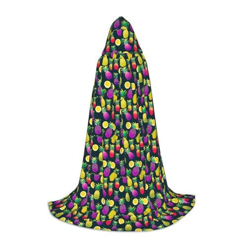 MyPiky Farbenfroher Ananas-Druck, Unisex, mit Kapuze, bequemer Umhang, Gothic, Halloween, Cosplay, Karneval, Vampir-Themen MyPiky Farbenfroher Ananas-Druck, Unisex, mit Kapuze, bequemer Umhang, Gothic, Halloween, Cosplay, Karneval, Vampir-Themen von MyPiky