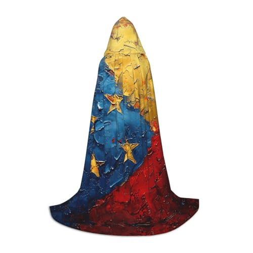 MyPiky Flagge von Venezuela, Unisex, mit Kapuze, bequemer Umhang, Gothic, Halloween, Cosplay, Karneval, Vampir-Themen von MyPiky