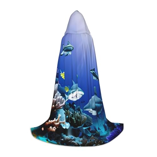 MyPiky Hai schwimmender Unisex-Kapuzenumhang mit Kapuze, bequem, Gothic, Halloween, Cosplay, Karneval, Vampir-Themen MyPiky Hai schwimmender Unisex-Kapuzenumhang mit Kapuze, bequem, Gothic, Halloween, Cosplay, Karneval, Vampir-Themen von MyPiky