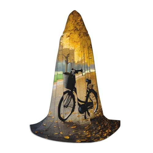 MyPiky Herbstbaum mit altem Fahrraddruck, Unisex, mit Kapuze, bequem, Gothic, Halloween, Cosplay, Karneval, Vampir-Themen von MyPiky