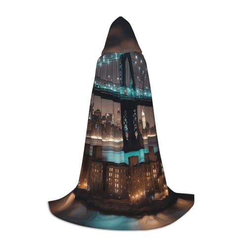 MyPiky New York Manhattan Bridge Night Print Unisex Hooded Comfortable Cloak Gothic Halloween Cosplay Carnival Vampire Themes MyPiky New York Manhattan Bridge Night Print Unisex Hooded Comfortable Cloak Gothic Halloween Cosplay Carnival Vampire Themes von MyPiky
