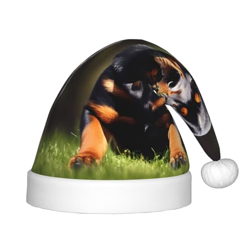 MyPiky Rottweiler Tapetendruck, Weihnachtsmütze, Weihnachtsmannmütze für Kinder und Jungen, Mädchen, Weihnachtsmannmütze für Kinder, Weihnachtsgeschenke MyPiky Rottweiler Tapetendruck, Weihnachtsmütze, Weihnachtsmannmütze für Kinder und Jungen, Mädchen, Weihnachtsmannmütze für Kinder, Weihnachtsgeschenke von MyPiky