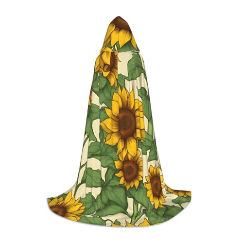 MyPiky Sonnenblumen-Druck, Unisex, mit Kapuze, bequem, Gothic, Halloween, Cosplay, Karneval, Vampir-Themen MyPiky Sonnenblumen-Druck, Unisex, mit Kapuze, bequem, Gothic, Halloween, Cosplay, Karneval, Vampir-Themen von MyPiky