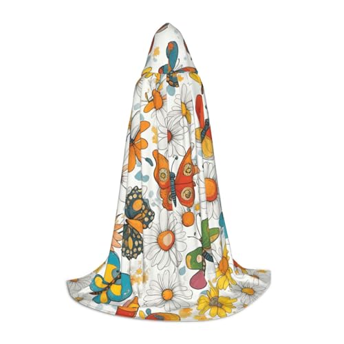 MyPiky Umhang mit Schmetterlings-Gänseblümchen, Unisex, mit Kapuze, bequem, Gothic, Halloween, Cosplay, Karneval, Vampir-Themen MyPiky Umhang mit Schmetterlings-Gänseblümchen, Unisex, mit Kapuze, bequem, Gothic, Halloween, Cosplay, Karneval, Vampir-Themen von MyPiky