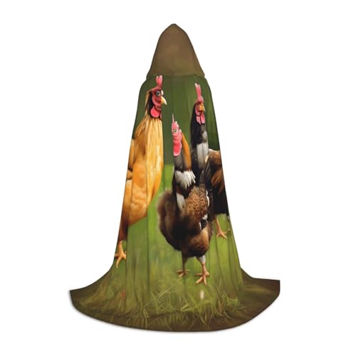 MyPiky Unisex Kapuzenumhang mit Hahn-Druck, bequem, Gothic, Halloween, Cosplay, Karneval, Vampir-Themen MyPiky Unisex Kapuzenumhang mit Hahn-Druck, bequem, Gothic, Halloween, Cosplay, Karneval, Vampir-Themen von MyPiky