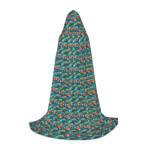 MyPiky Unisex Kapuzenumhang mit Unterwasserfisch-Motiv, bequem, Gothic, Halloween, Cosplay, Karneval, Vampir-Themen MyPiky Unisex Kapuzenumhang mit Unterwasserfisch-Motiv, bequem, Gothic, Halloween, Cosplay, Karneval, Vampir-Themen von MyPiky