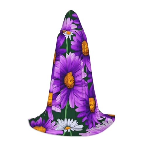 MyPiky Violetter Gänseblümchen-Druck, Unisex, mit Kapuze, bequem, Gothic, Halloween, Cosplay, Karneval, Vampir-Themen MyPiky Violetter Gänseblümchen-Druck, Unisex, mit Kapuze, bequem, Gothic, Halloween, Cosplay, Karneval, Vampir-Themen von MyPiky
