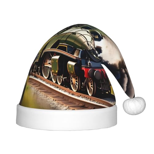 MyPiky Weihnachtsmütze mit Aufdruck "Steam Little Train", Weihnachtsmannmütze für Kinder und Jungen, Mädchen, Weihnachtsgeschenke MyPiky Weihnachtsmütze mit Aufdruck "Steam Little Train", Weihnachtsmannmütze für Kinder und Jungen, Mädchen, Weihnachtsgeschenke von MyPiky