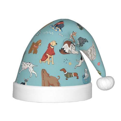 MyPiky Weihnachtsmütze mit Hundeaufdruck, Weihnachtsmannmütze für Kinder und Jungen, Mädchen, Weihnachtsmannmütze für Kinder, Weihnachtsgeschenke MyPiky Weihnachtsmütze mit Hundeaufdruck, Weihnachtsmannmütze für Kinder und Jungen, Mädchen, Weihnachtsmannmütze für Kinder, Weihnachtsgeschenke von MyPiky