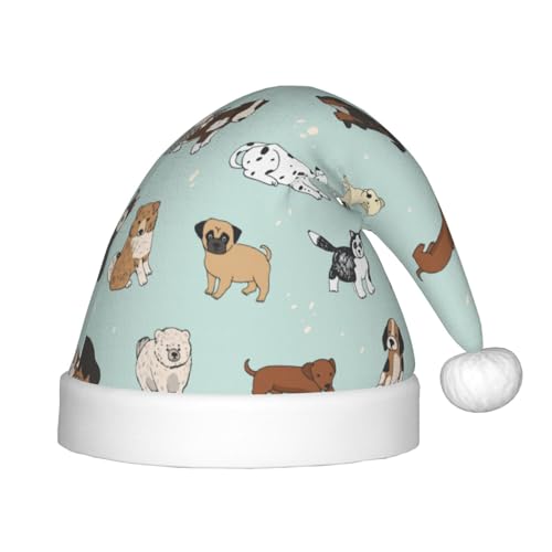 MyPiky Weihnachtsmütze mit Hundeaufdruck, Weihnachtsmannmütze für Kinder und Jungen, Mädchen, Weihnachtsmannmütze für Kinder, Weihnachtsgeschenke MyPiky Weihnachtsmütze mit Hundeaufdruck, Weihnachtsmannmütze für Kinder und Jungen, Mädchen, Weihnachtsmannmütze für Kinder, Weihnachtsgeschenke von MyPiky