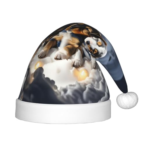 MyPiky Weihnachtsmütze mit Husky-Welpen-Motiv, Weihnachtsmannmütze für Kinder und Jungen, Mädchen, Weihnachtsmannmütze für Kinder, Weihnachtsgeschenke MyPiky Weihnachtsmütze mit Husky-Welpen-Motiv, Weihnachtsmannmütze für Kinder und Jungen, Mädchen, Weihnachtsmannmütze für Kinder, Weihnachtsgeschenke von MyPiky