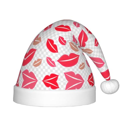 MyPiky Weihnachtsmütze mit Lippen-Aufdruck, Weihnachtsmannmütze für Kinder und Jungen, Mädchen, Weihnachtsmannmütze für Kinder, Weihnachtsgeschenke MyPiky Weihnachtsmütze mit Lippen-Aufdruck, Weihnachtsmannmütze für Kinder und Jungen, Mädchen, Weihnachtsmannmütze für Kinder, Weihnachtsgeschenke von MyPiky